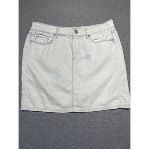 Women's Loft Denim Skirt, Size 10 White